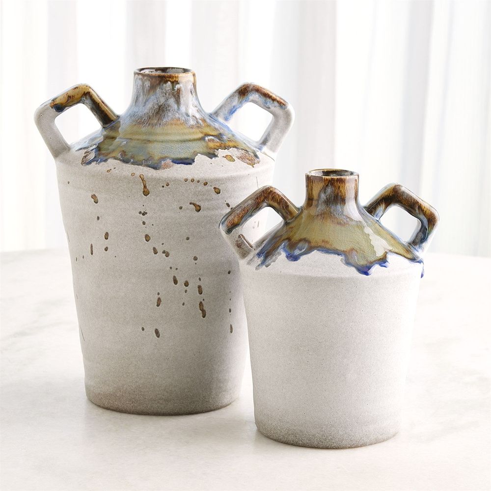 Jars Volcan Handled Jar-Grey/Reactive Green-Lg