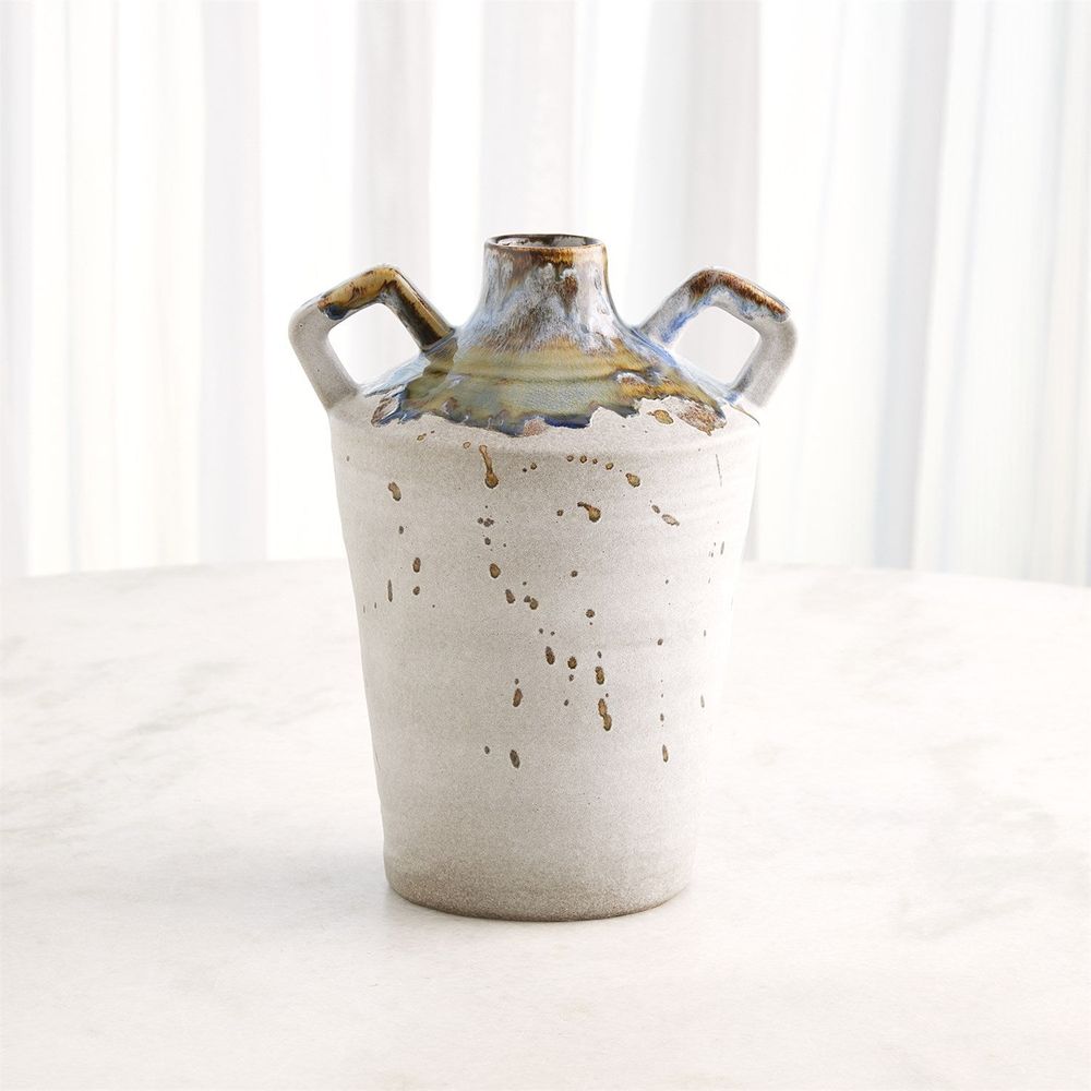 Volcan Handled Jar-Grey/Reactive Green-Lg