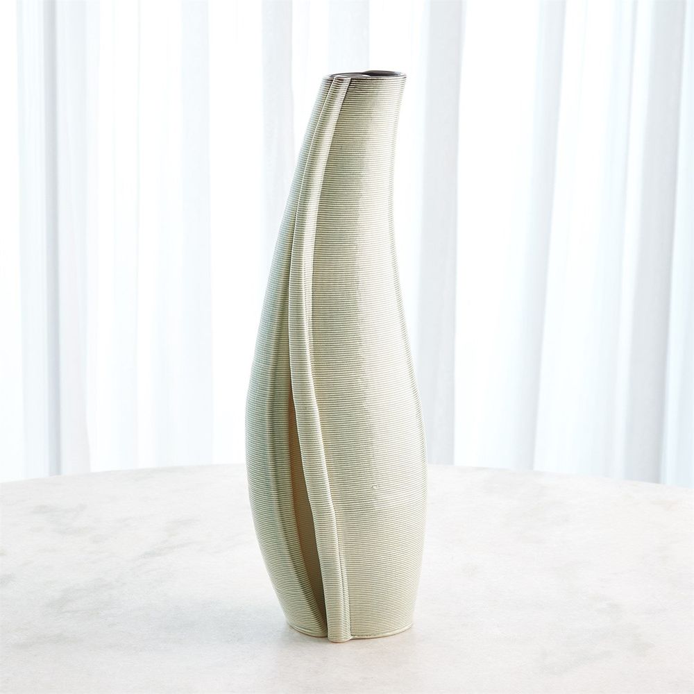 Rift Vase-Washed Green-Med