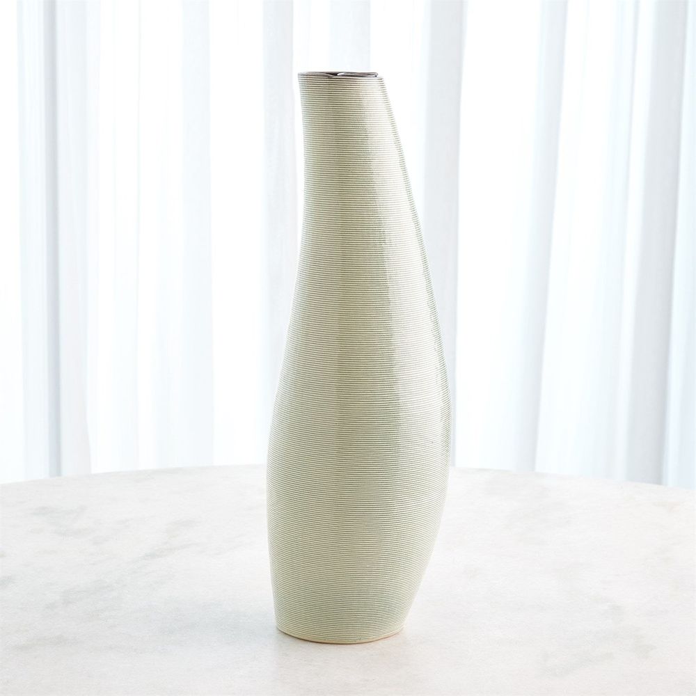 Rift Vase-Washed Green-Med