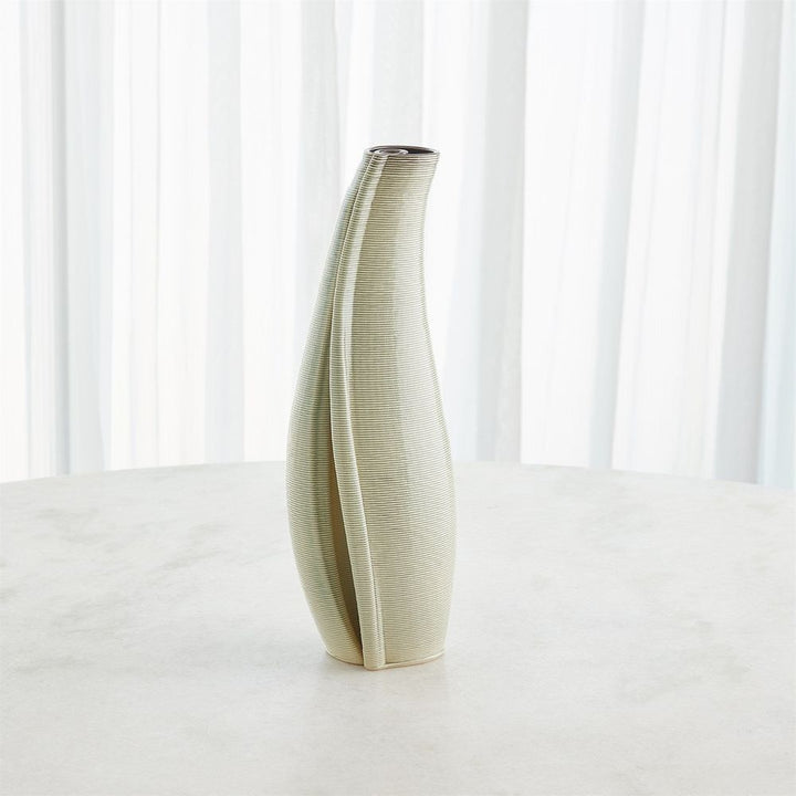Vases Rift Vase-Washed Green-Med