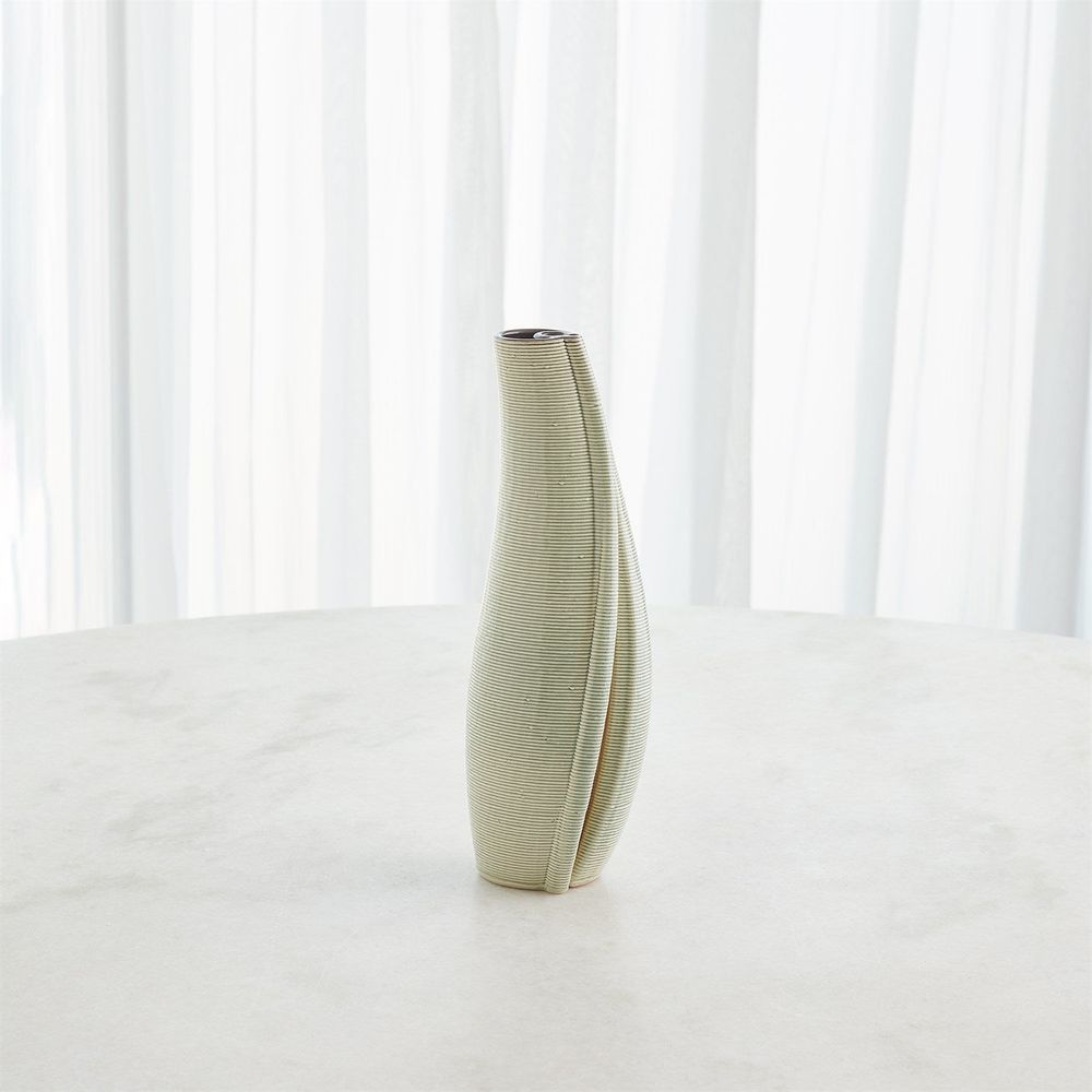 Rift Vase-Washed Green-Lg