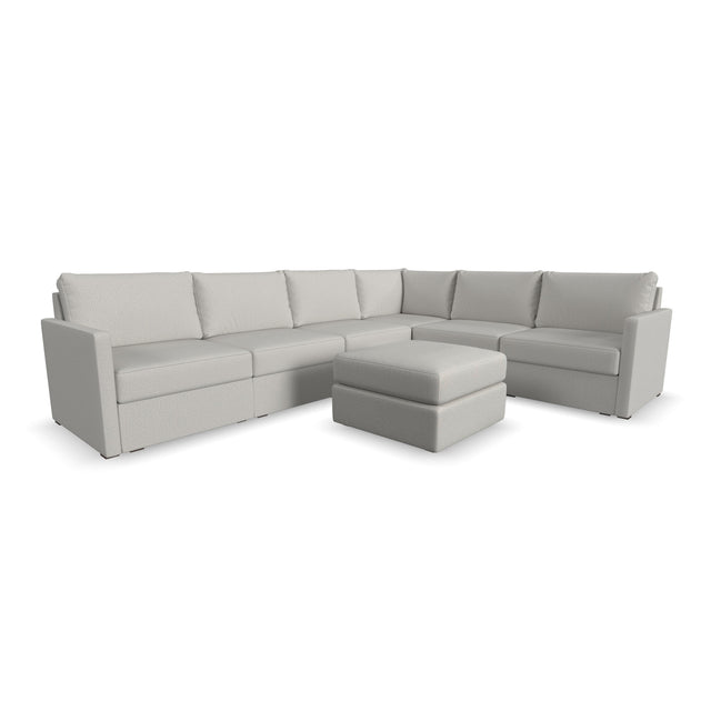 Flex 6-Seat Sectionals-Flexsteel-Flexsteel-9022-6NSECS-31301-Outdoor Sectionals6-Seat Sectional with Narrow Arm and Storage Ottoman-10-France and Son