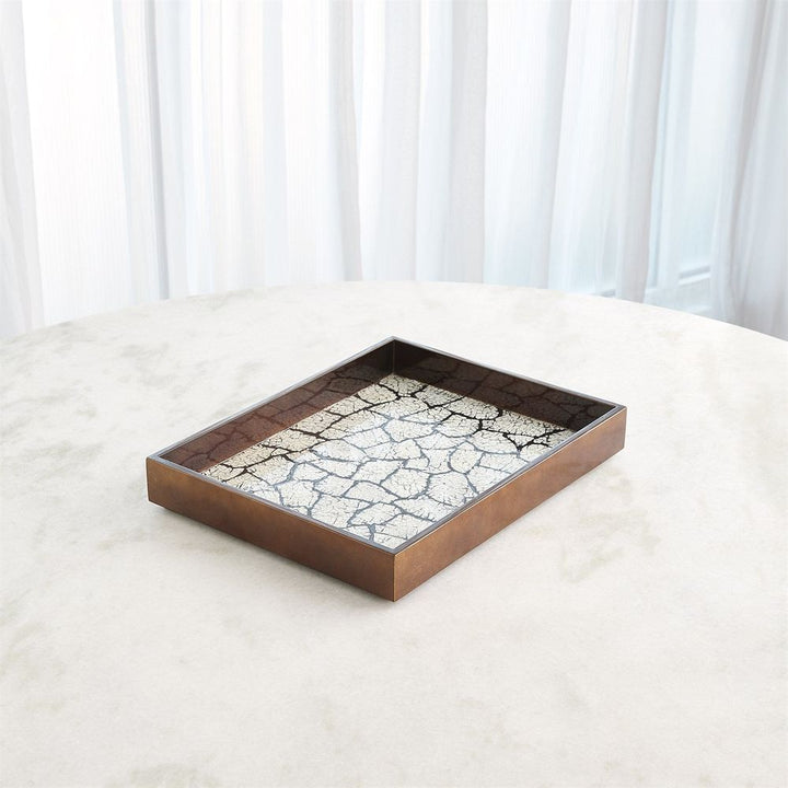 Serveware: Trays Eggshell Tray - Antique Gold Leaf Small