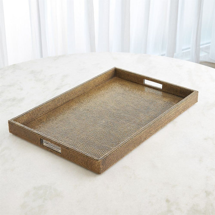 Serveware: Trays Lames Tray - Aged Brass Large