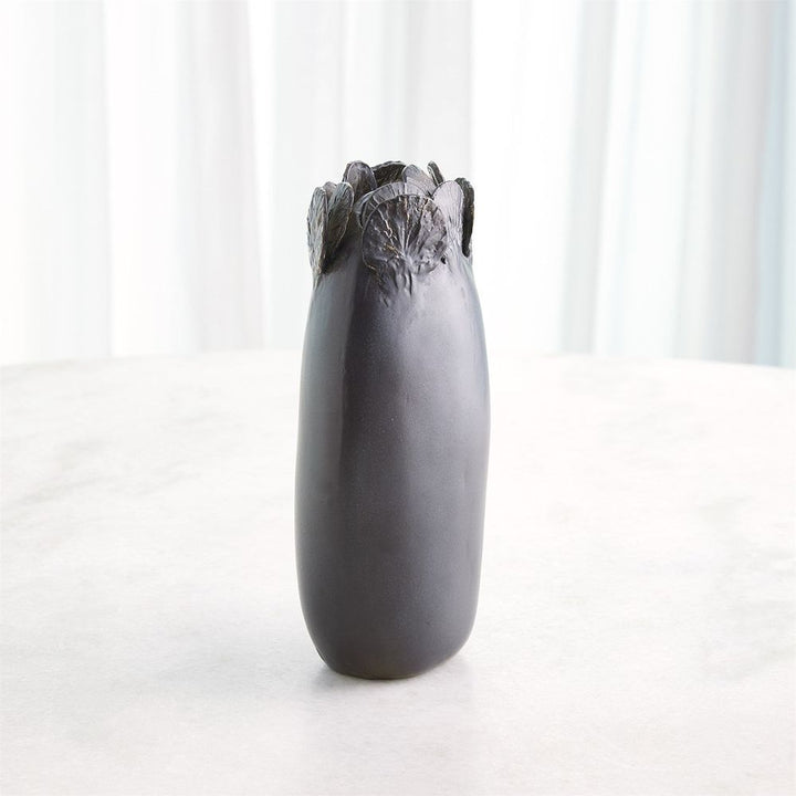 Sand Dollar Vase-Black-Sm
