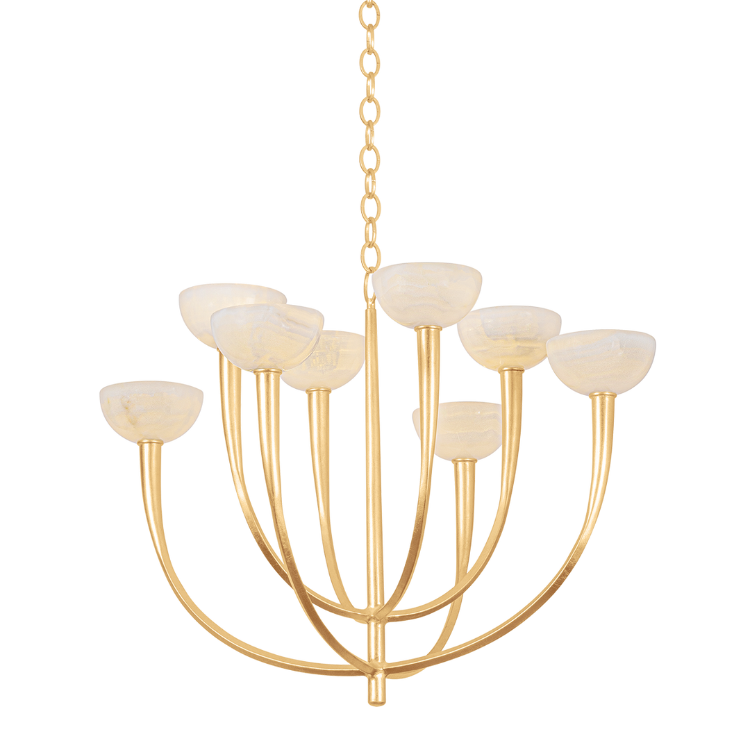 Maywood Chandelier - Vintage Gold Leaf