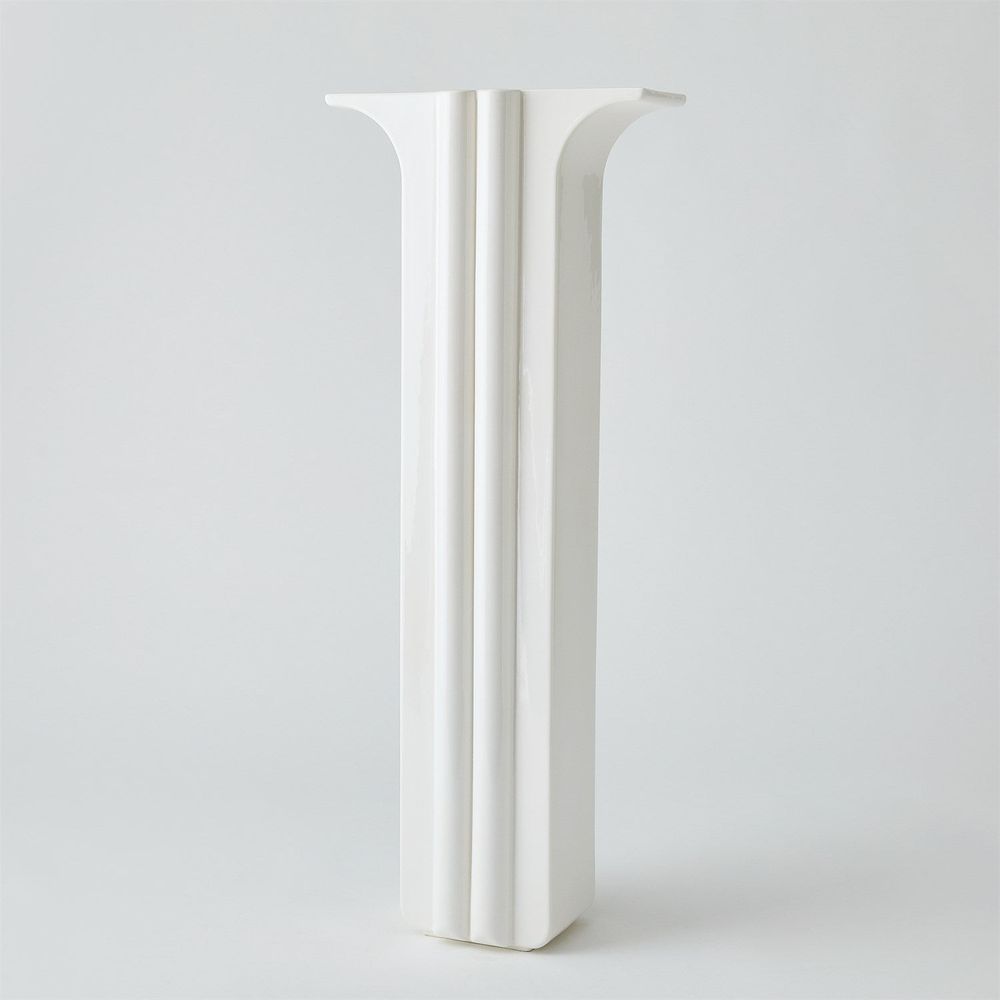 Flying Column Vase-White-Slim
