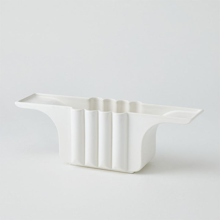 Flying Column Vase-White-Wide