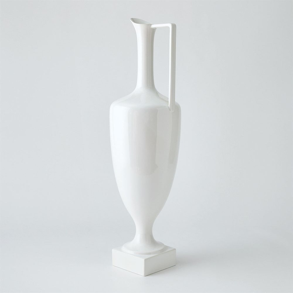 Jars Quiet Curve Urn-White-Lg