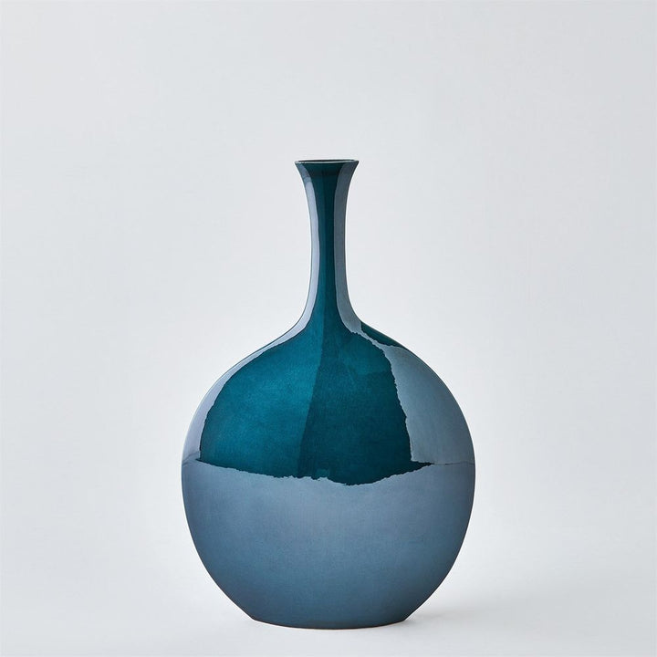 Silhouette Vase-Reactive Blue-Wide