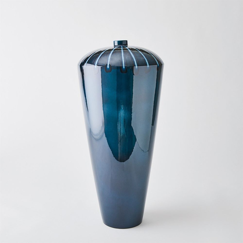 Vases Domed Vase-Reactive Blue-Wide