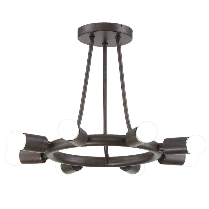 Hunter 8 Light Bronze Ceiling Mount