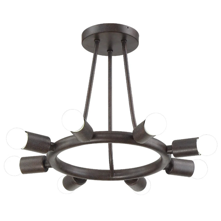 Hunter 8 Light Bronze Ceiling Mount