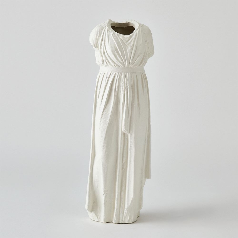 Greco Vase-Matte White-Lg