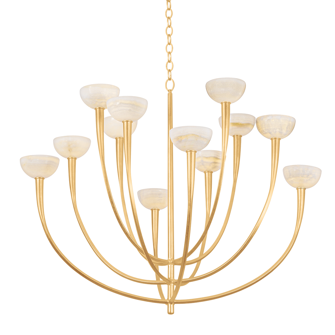 Maywood Chandelier - Vintage Gold Leaf