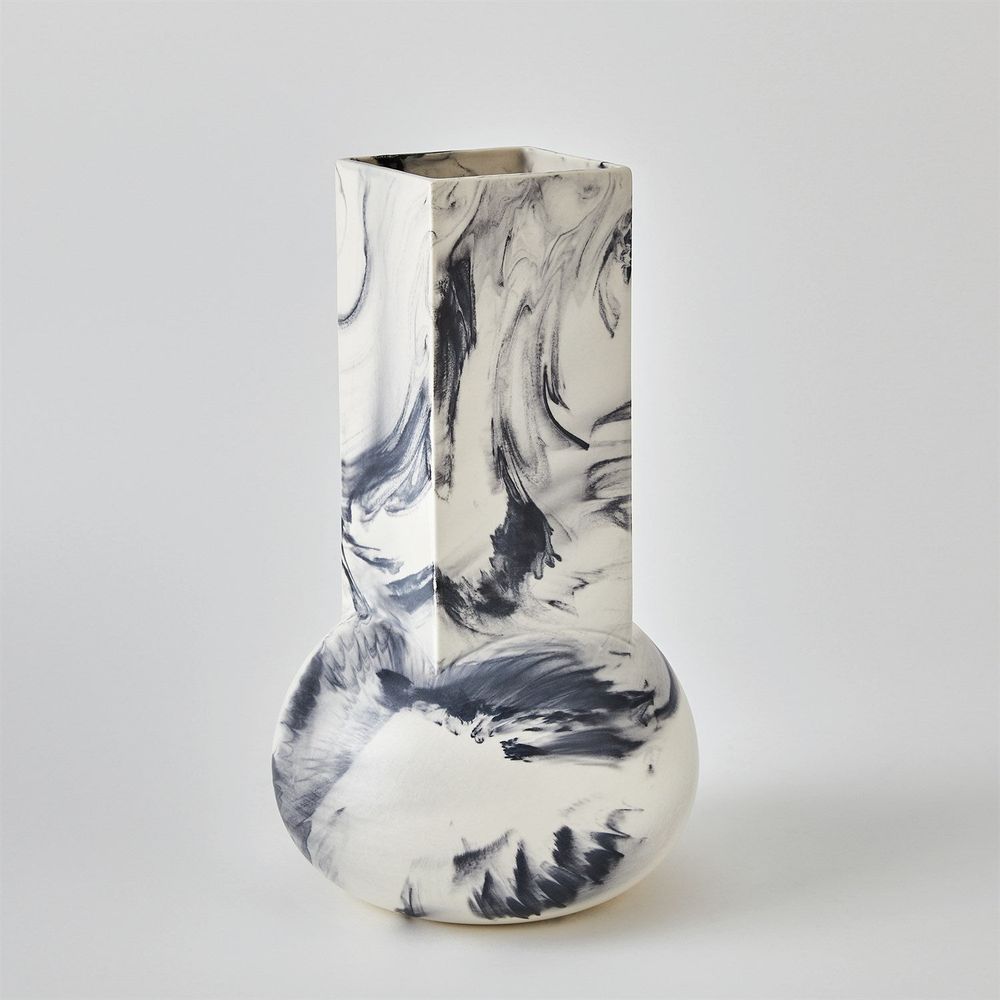 Crocus Vase-Blue Marble-Sm