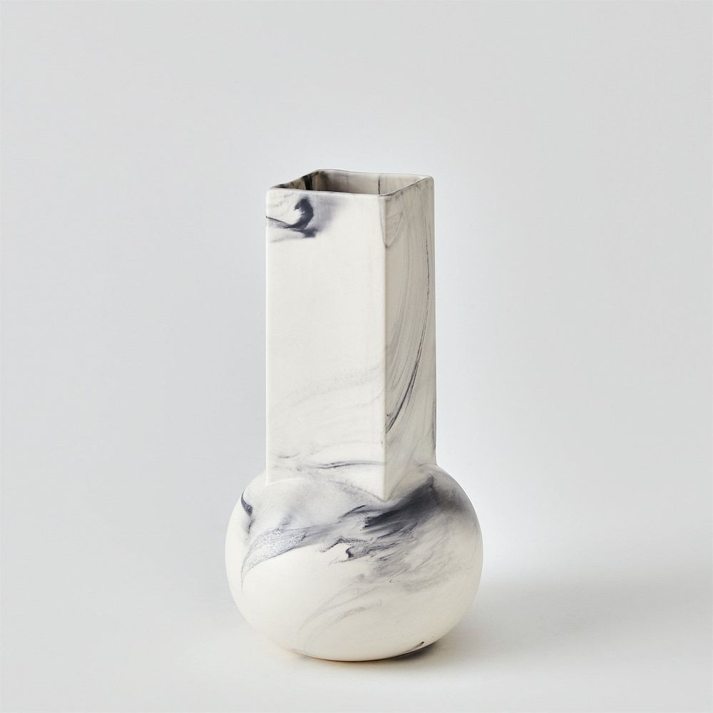 Crocus Vase-Blue Marble-Sm