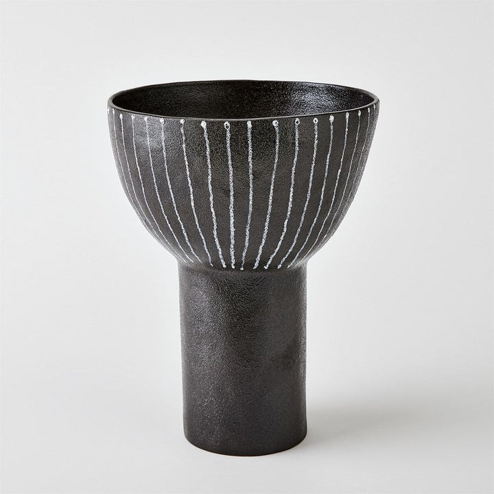 Bowls Cinder Footed Bowl-Striped-Lg