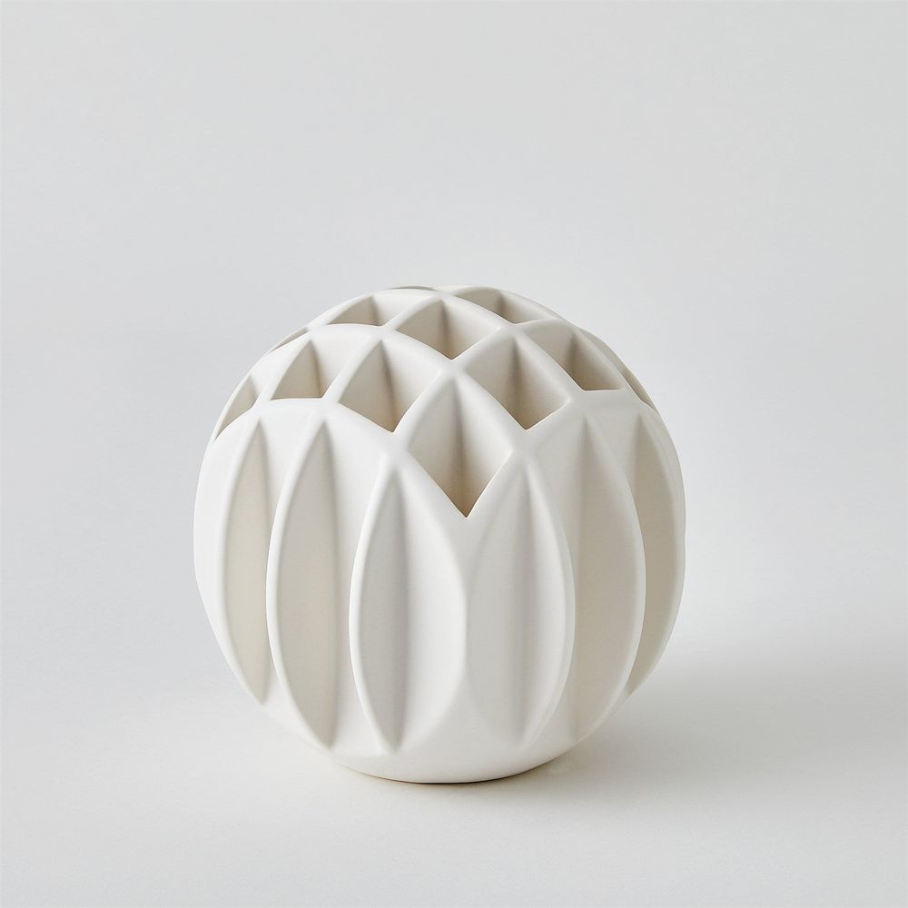 Vases Bud Ball Vase-Matte White-Lg