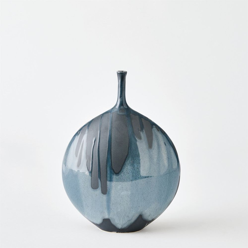 Vases Splash Bottle-Reactive Blue-Med