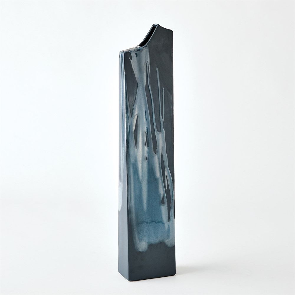 Column Splash Vase-Reactive Blue-Sm