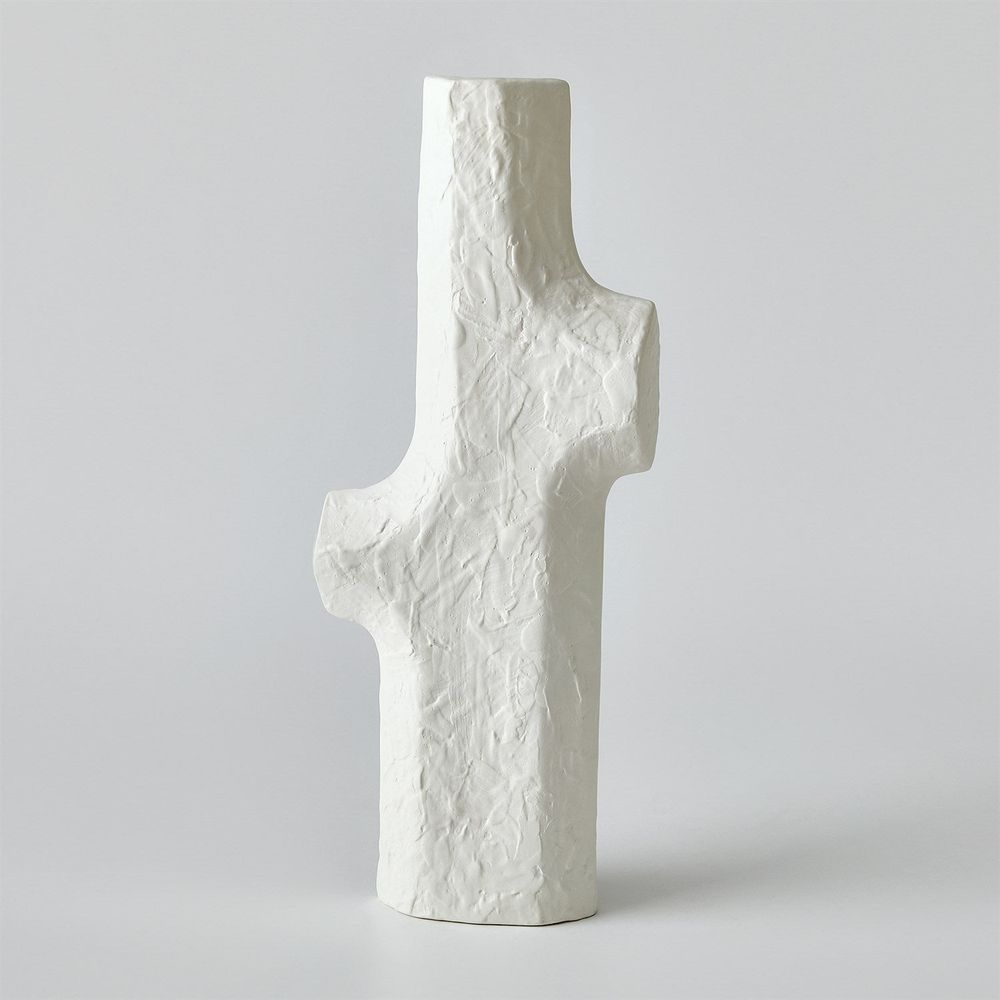 Vases Tiered Trunk Vase-Matte White-Lg