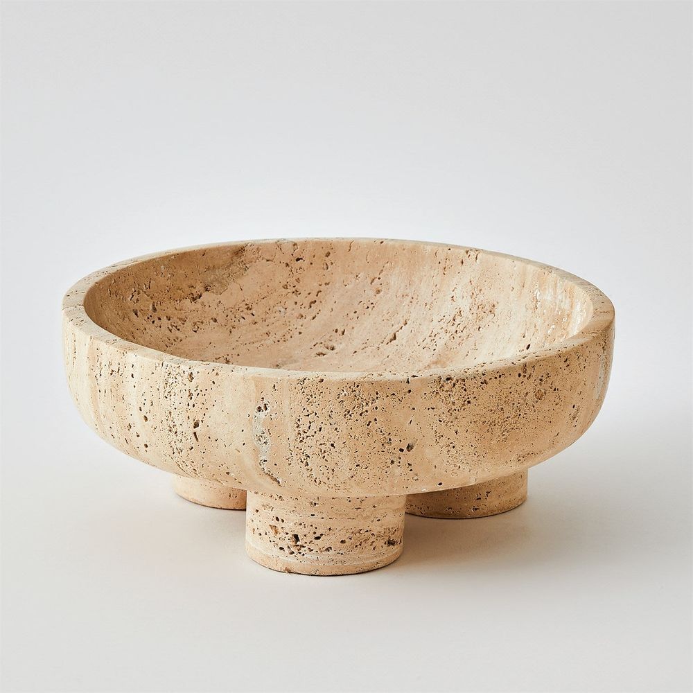 Priory Bowl-Travertine