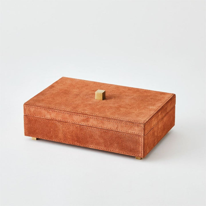 Posh Box-Rust Suede-Lg
