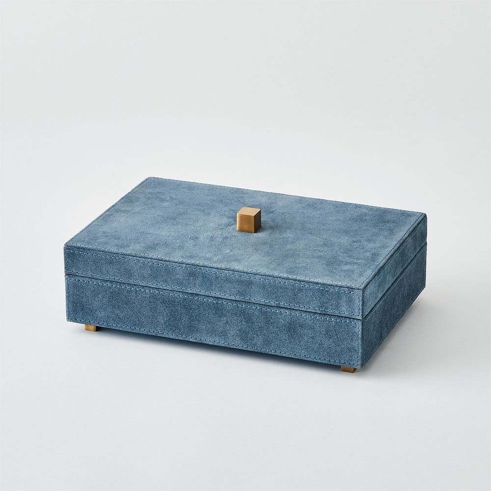 Posh Tray-Dusty Blue Suede-Sm