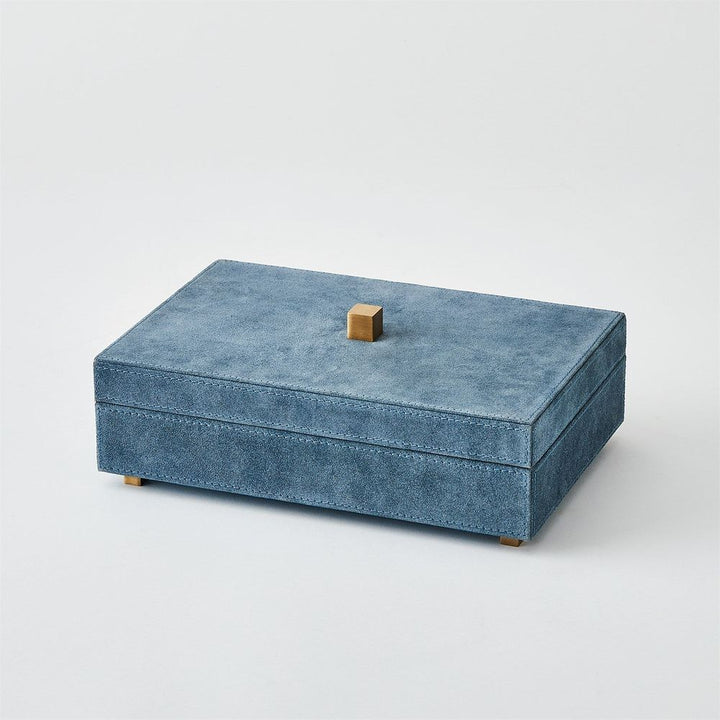 Posh Box-Dusty Blue Suede-Lg