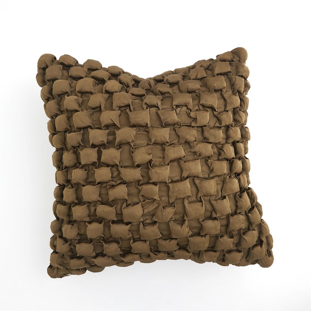 Pillows Square Ruche Pillow-Olive