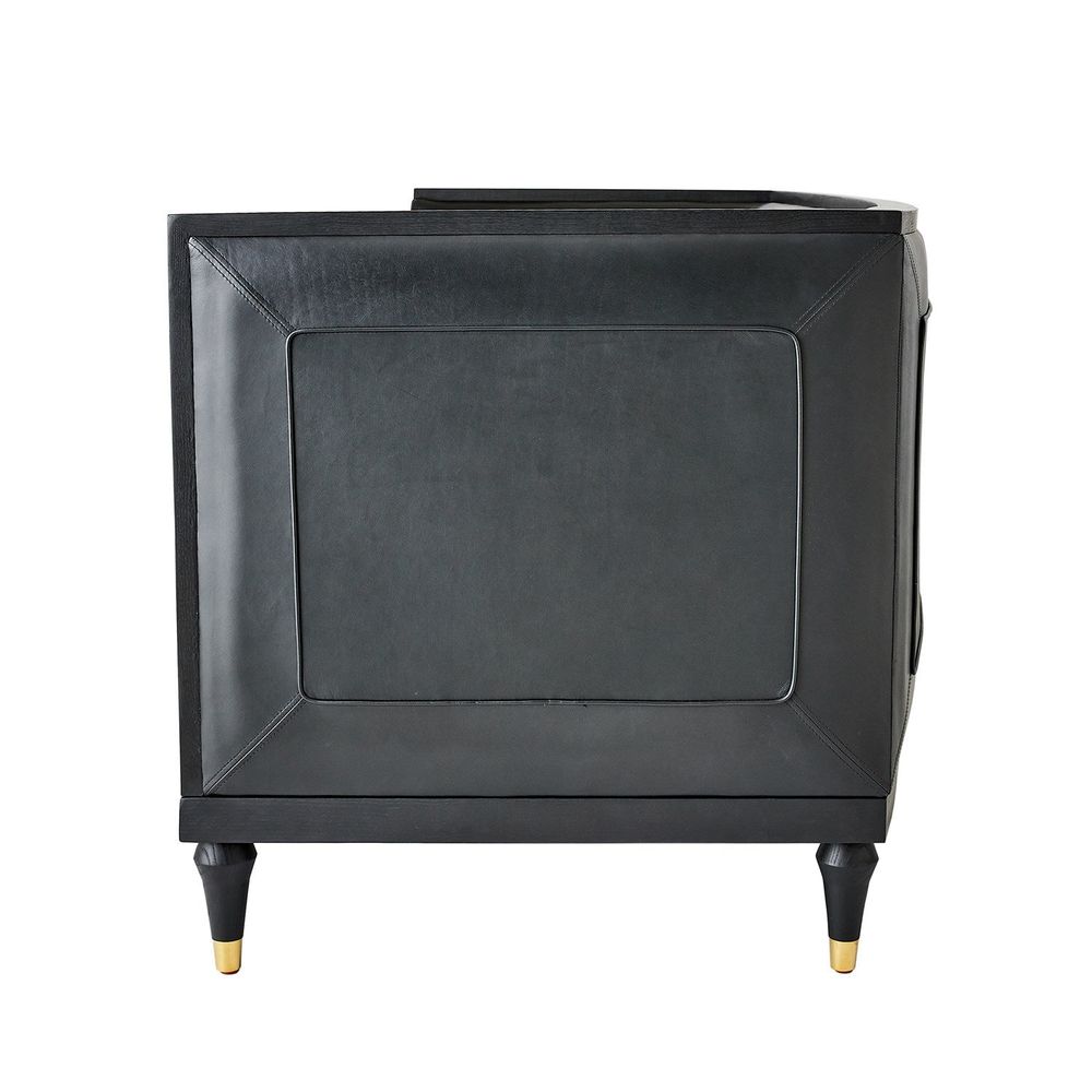 Arc Sofa-Black Leather