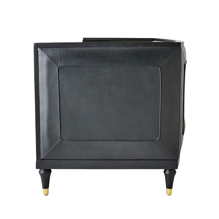 Arc Sofa-Black Leather