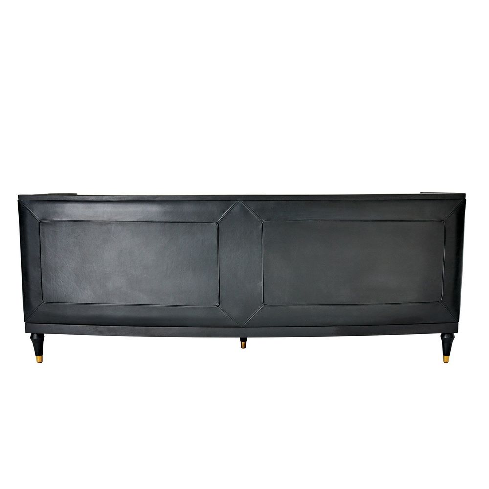 Arc Sofa-Black Leather