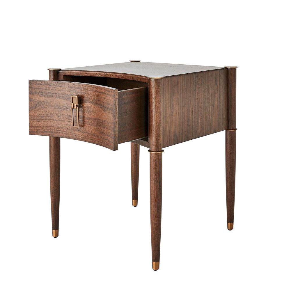 Side Tables Triple Curve Side Table-Walnut