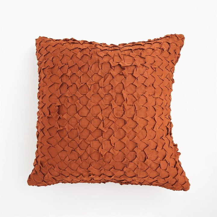 Pillows Diamond Ruche Pillow-Rust