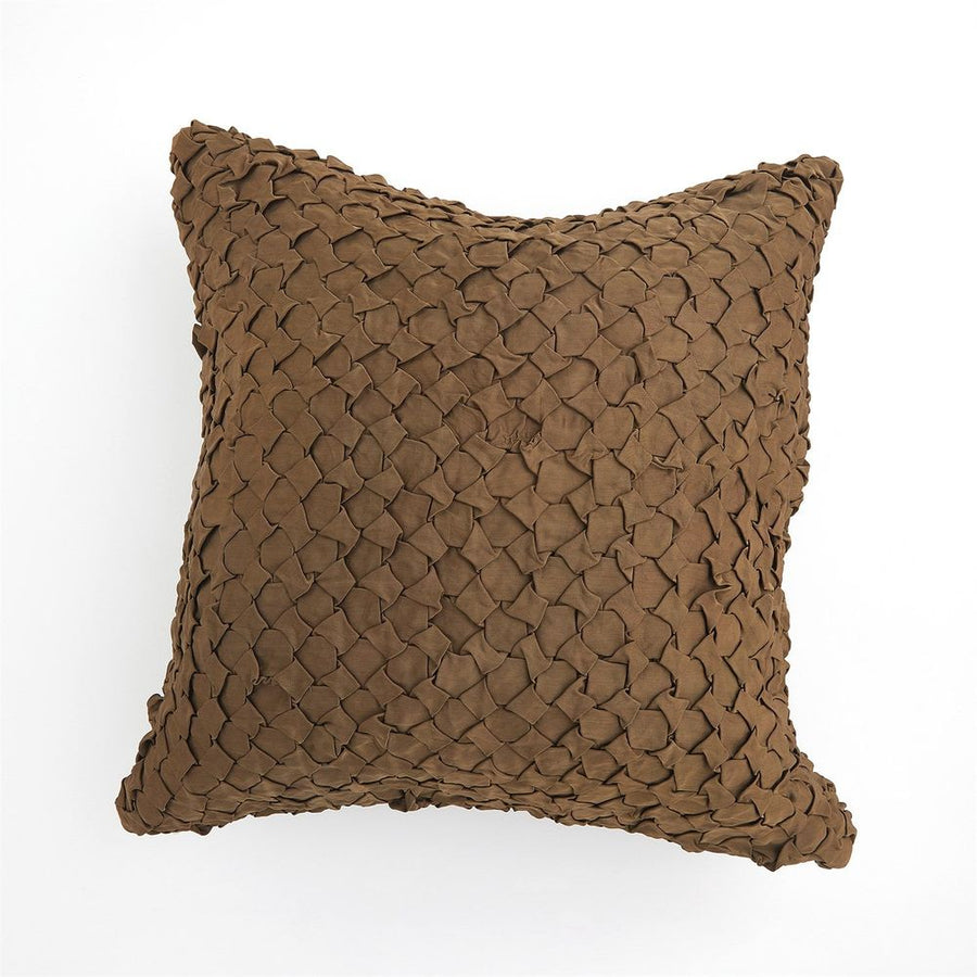Pillows Diamond Ruche Pillow-Olive