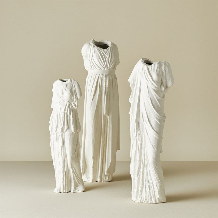 Greco Vase-Matte White-Lg