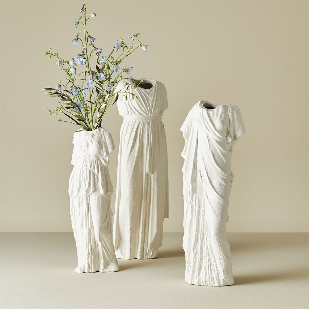 Greco Vase-Matte White-Sm