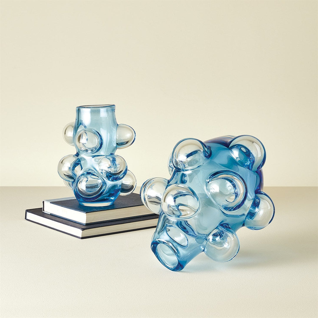 Bubbled Vase-Blue-Sm