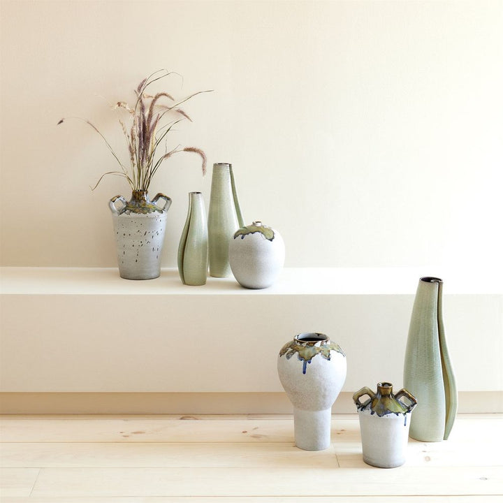 Rift Vase-Washed Green-Lg