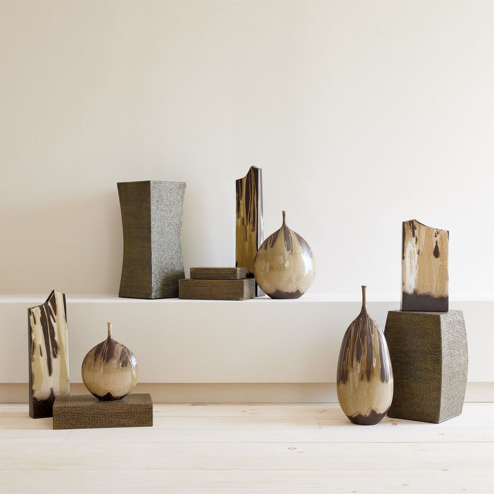 Vases Column Splash Vase-Umber-Sm