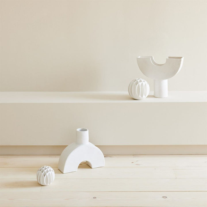 Vases Bud Ball Vase-Matte White-Lg