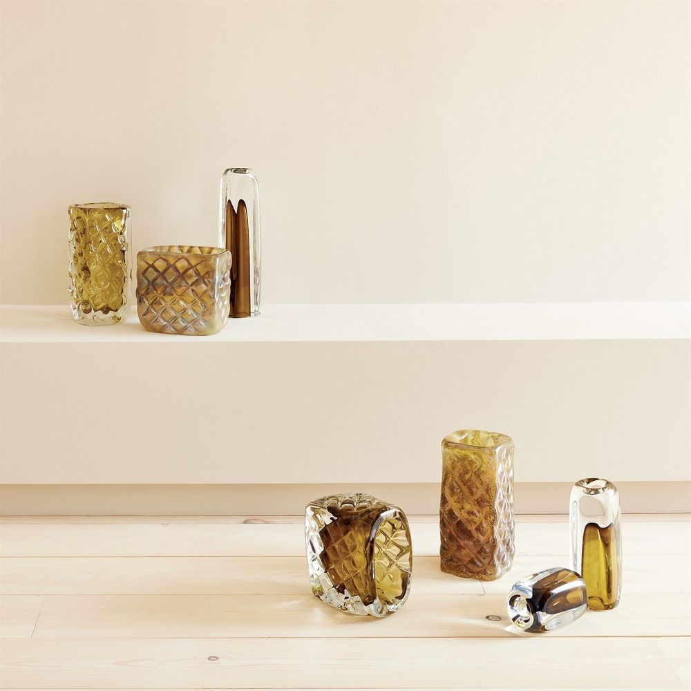 Quilted Vase-Moss Green-Tall