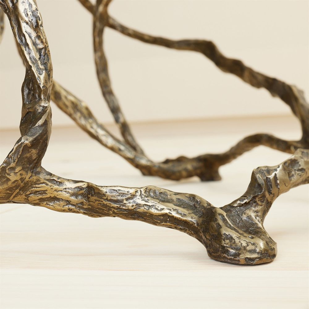 Side Tables Twistwood Side Table-Antique Brass