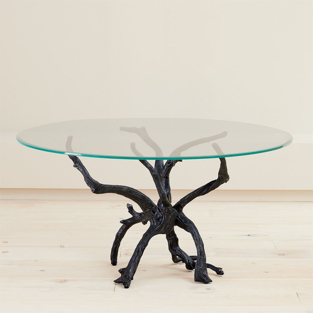 Dining Tables Monterey Dining Table w/60 Glass Top-Natural Iron