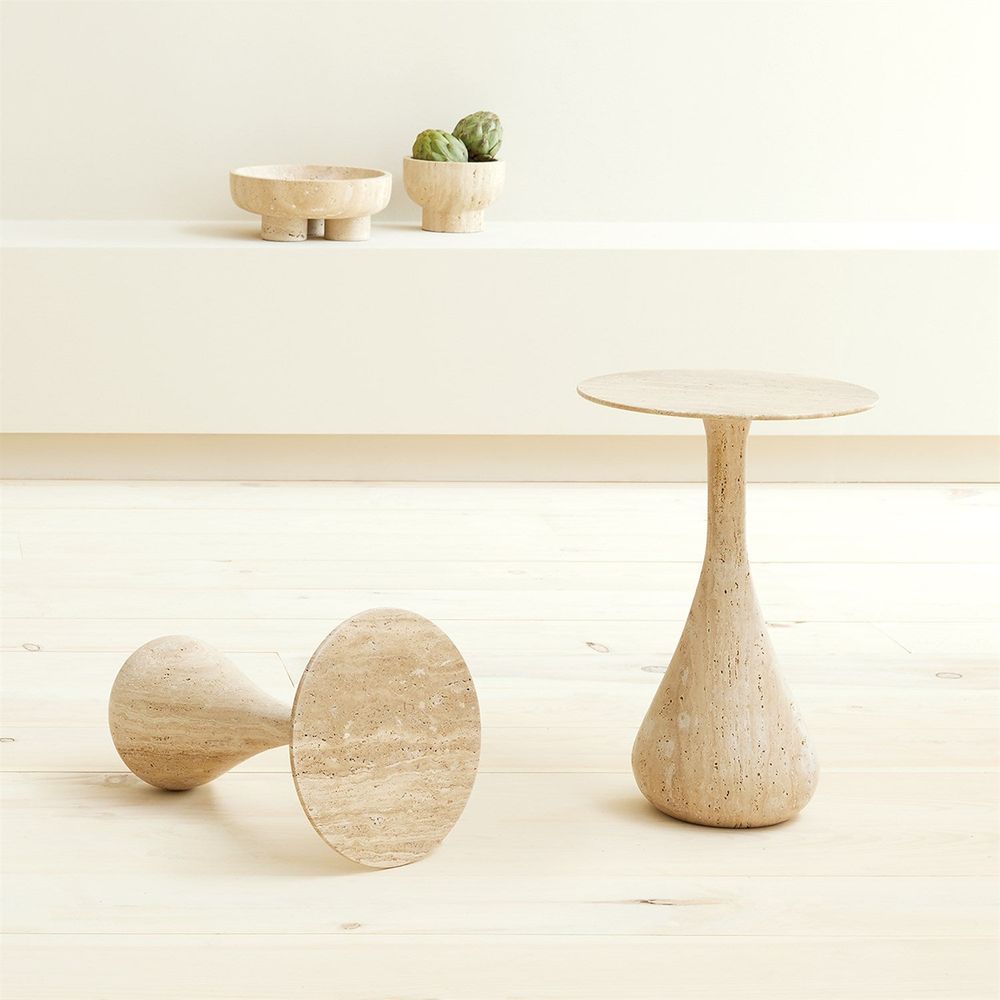 Priory Bowl-Travertine