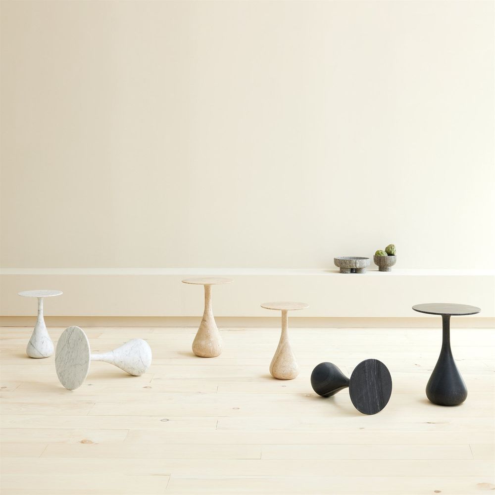 Side Tables Dea Table-Travertine-Lg