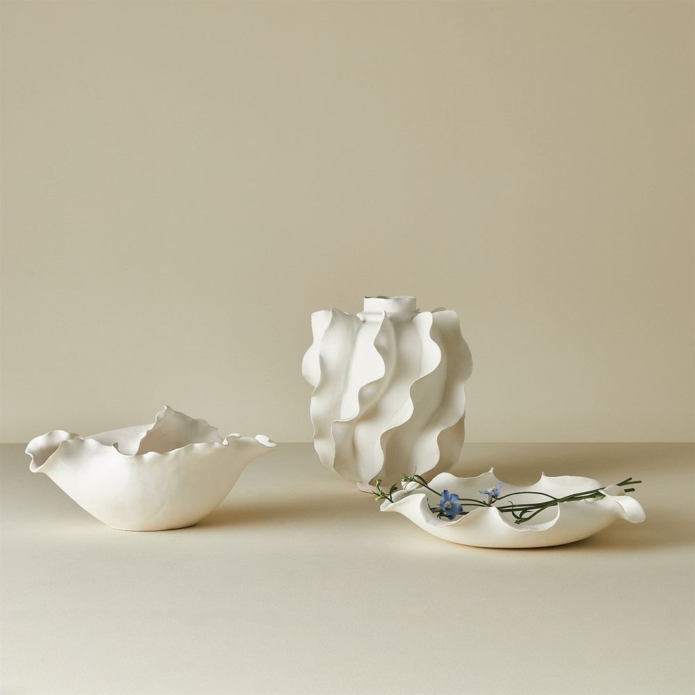 Vases Folios Vase-Matte White